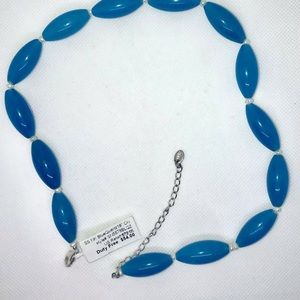 18” .925 clasp blue quartz/fresh water pearl/ stones